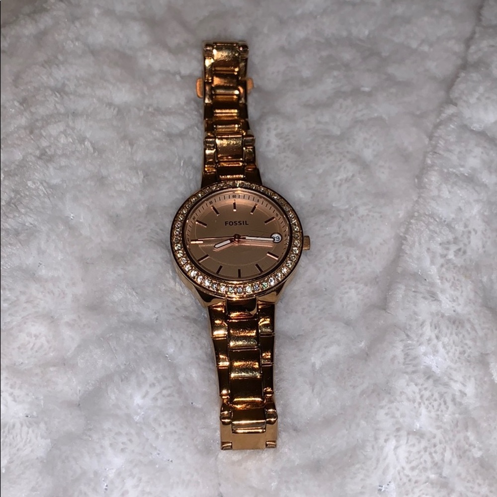 Rose Gold Fossil Watch